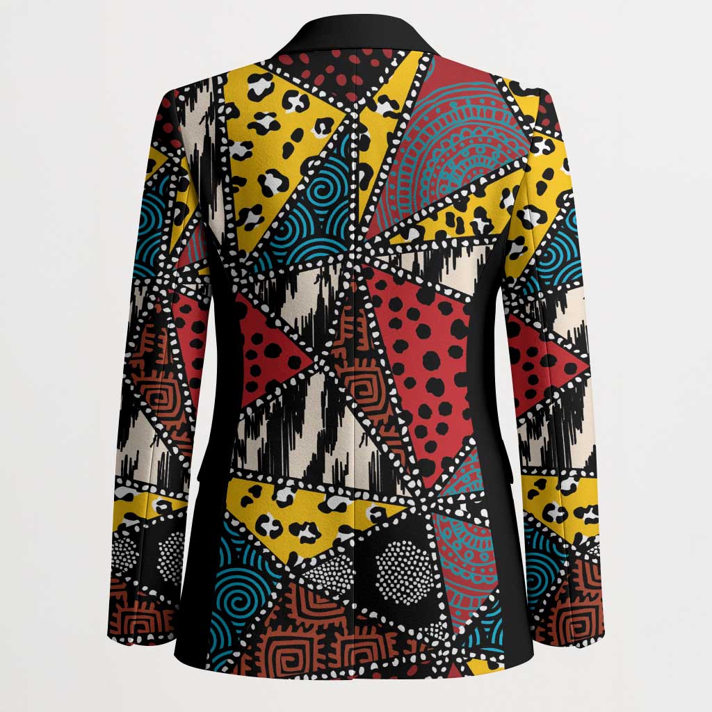 Wild Animal Skins Blazer Triangles Pattern Afro Pattern Style - Wonder Print Shop
