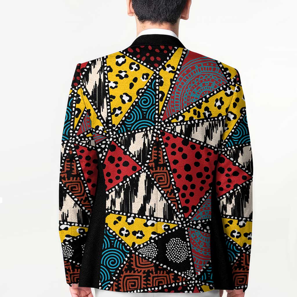 Wild Animal Skins Blazer Triangles Pattern Afro Pattern Style - Wonder Print Shop