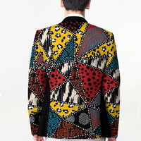 Wild Animal Skins Blazer Triangles Pattern Afro Pattern Style - Wonder Print Shop