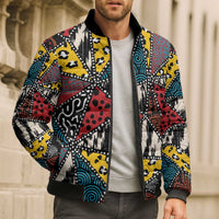 Wild Animal Skins Bomber Puffer Jacket Triangles Pattern Afro Pattern Style - Wonder Print Shop