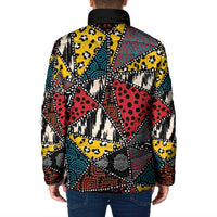 Wild Animal Skins Padded Jacket Triangles Pattern Afro Pattern Style - Wonder Print Shop