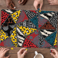 Wild Animal Skins Puzzle Triangles Pattern Afro Pattern Style - Wonder Print Shop