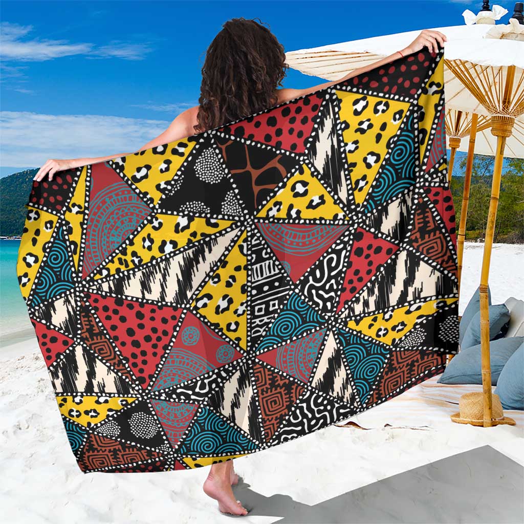Wild Animal Skins Sarong Triangles Pattern Afro Pattern Style - Wonder Print Shop