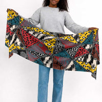 African Wild Animal Skins Simple Headwrap Triangles Pattern Afro Pattern Style