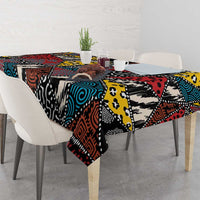 Wild Animal Skins Tablecloth Triangles Pattern Afro Pattern Style - Wonder Print Shop