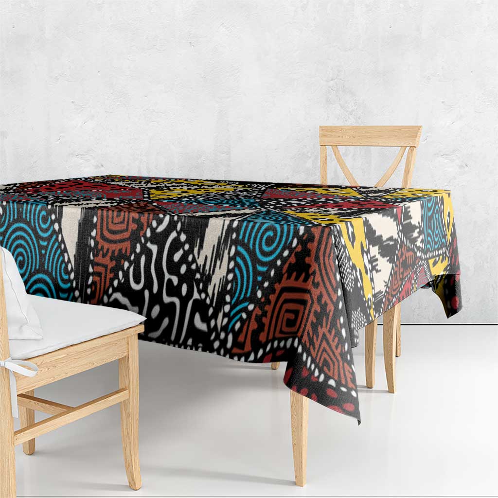 Wild Animal Skins Tablecloth Triangles Pattern Afro Pattern Style - Wonder Print Shop