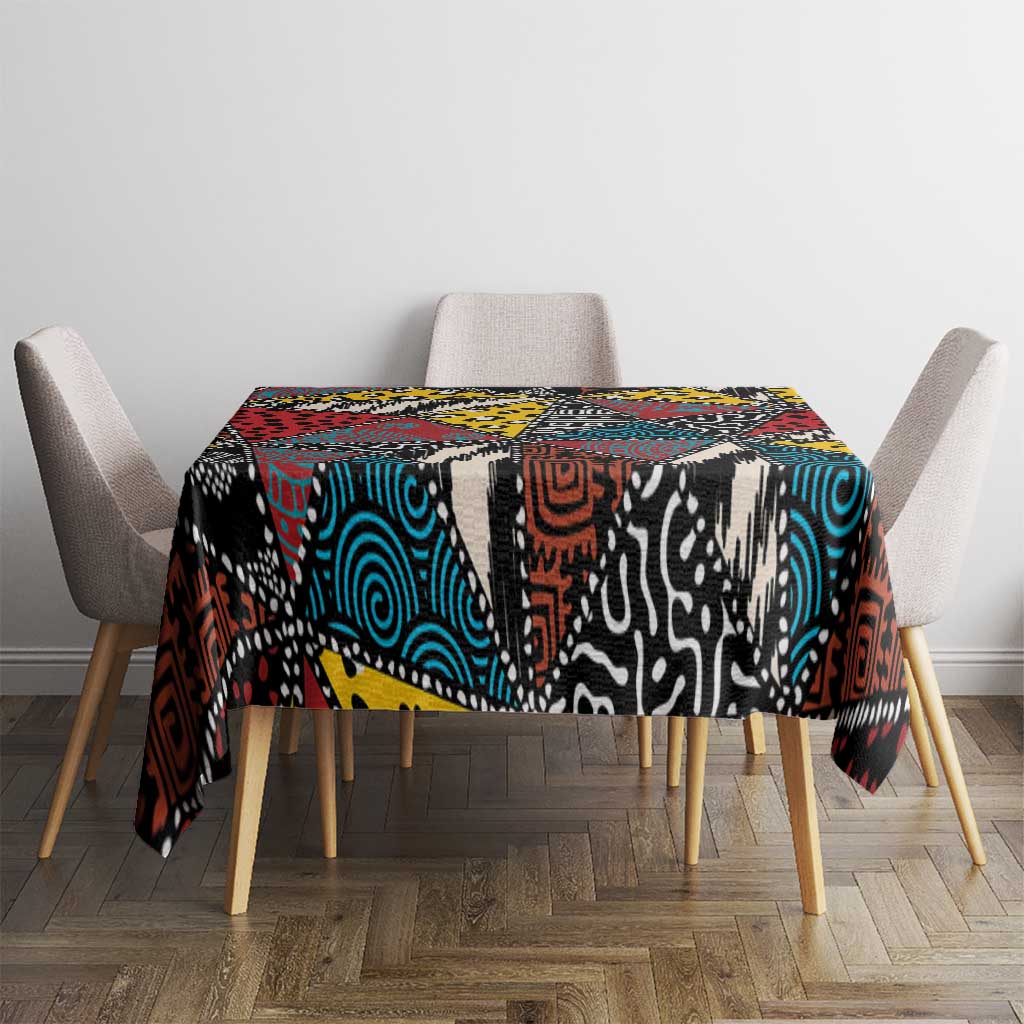 Wild Animal Skins Tablecloth Triangles Pattern Afro Pattern Style - Wonder Print Shop