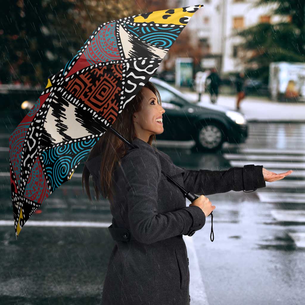 Wild Animal Skins Umbrella Triangles Pattern Afro Pattern Style - Wonder Print Shop