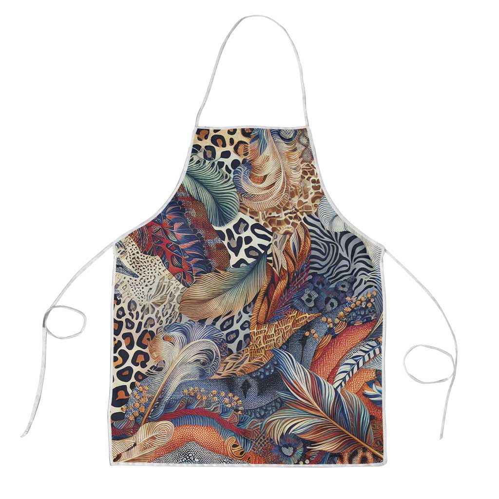 Wild Animal Skins Apron Unique Leopard Zebra And Snake Patterns - Wonder Print Shop
