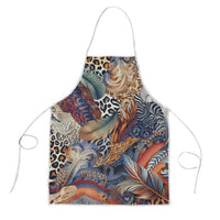 Wild Animal Skins Apron Unique Leopard Zebra And Snake Patterns - Wonder Print Shop