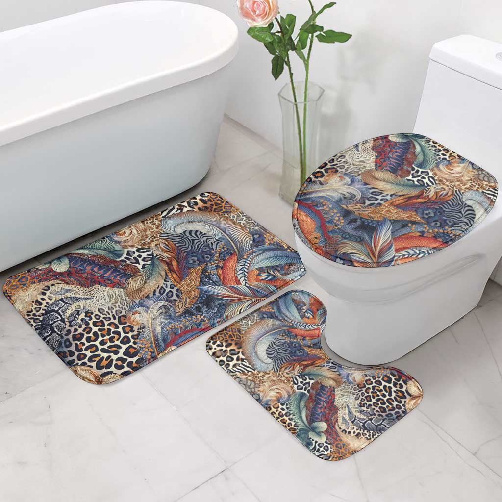 Wild Animal Skins Bathroom Set Unique Leopard Zebra And Snake Patterns - Wonder Print Shop