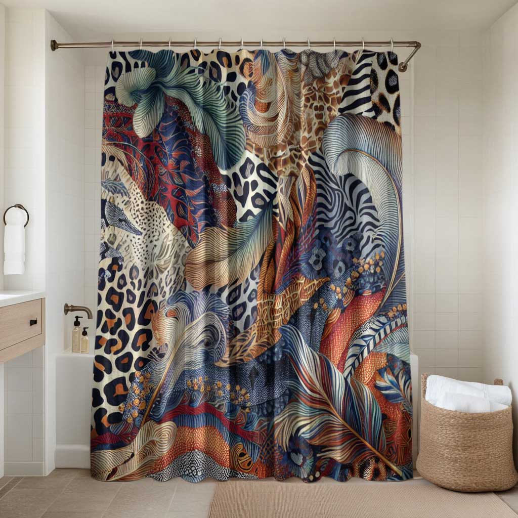Wild Animal Skins Bathroom Set Unique Leopard Zebra And Snake Patterns - Wonder Print Shop