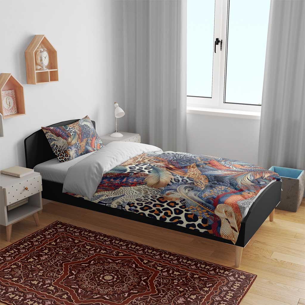 Wild Animal Skins Bedding Set Unique Leopard Zebra And Snake Patterns - Wonder Print Shop
