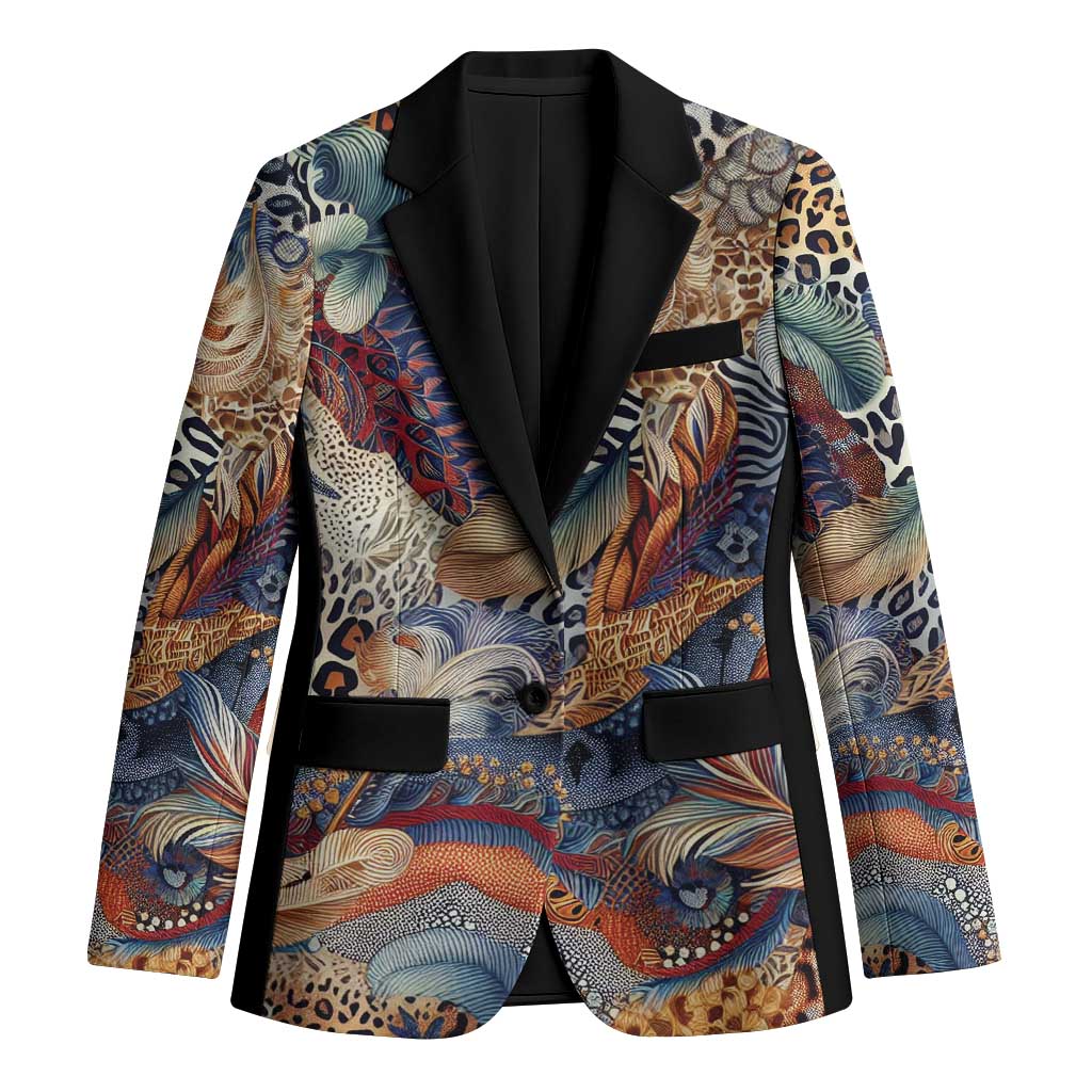 Wild Animal Skins Blazer Unique Leopard Zebra And Snake Patterns - Wonder Print Shop