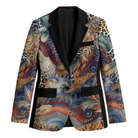 Wild Animal Skins Blazer Unique Leopard Zebra And Snake Patterns - Wonder Print Shop