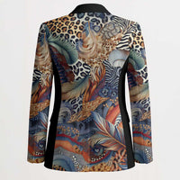 Wild Animal Skins Blazer Unique Leopard Zebra And Snake Patterns - Wonder Print Shop