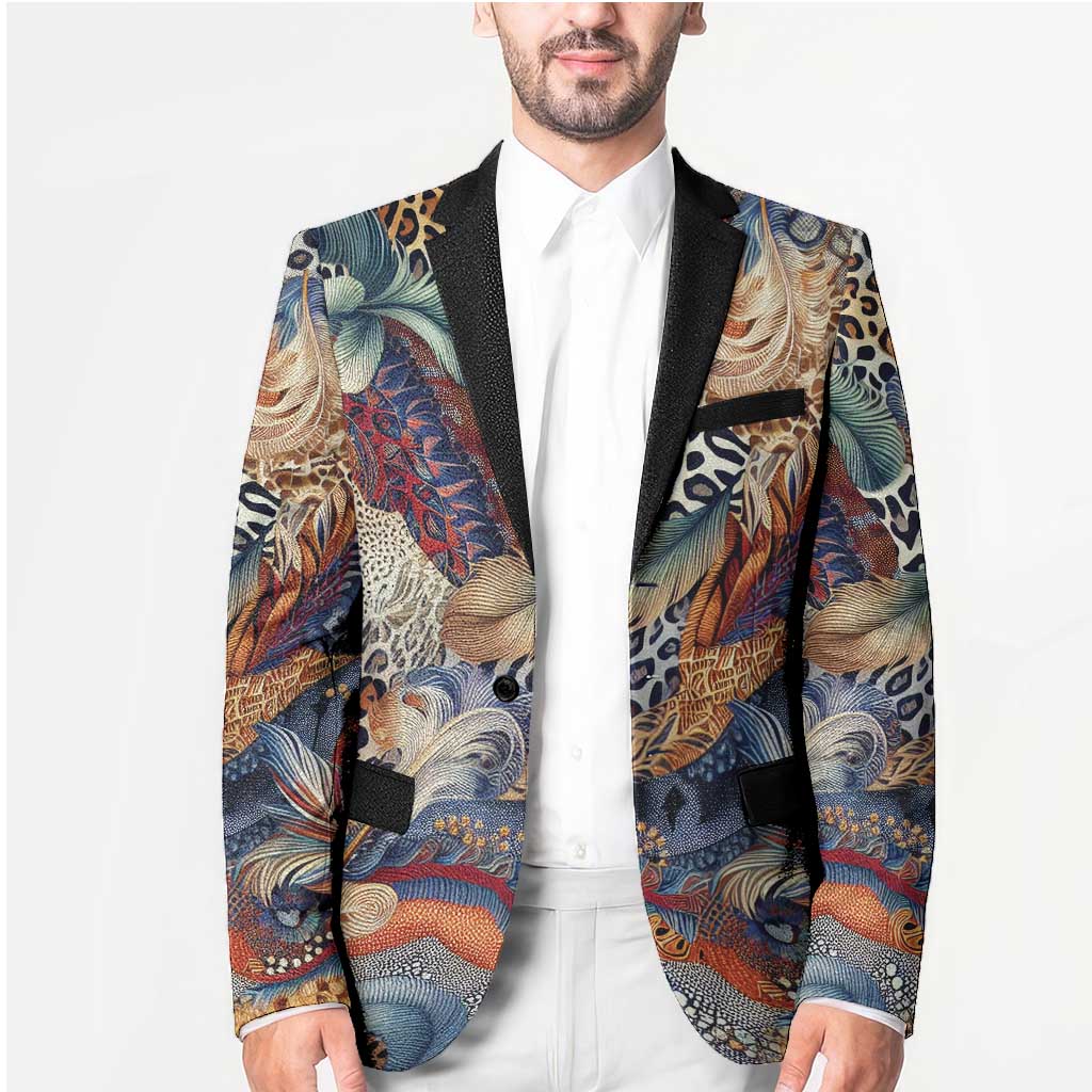 Wild Animal Skins Blazer Unique Leopard Zebra And Snake Patterns - Wonder Print Shop