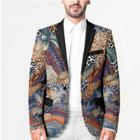 Wild Animal Skins Blazer Unique Leopard Zebra And Snake Patterns - Wonder Print Shop
