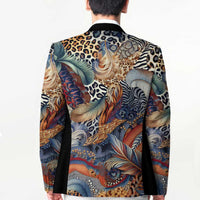 Wild Animal Skins Blazer Unique Leopard Zebra And Snake Patterns - Wonder Print Shop