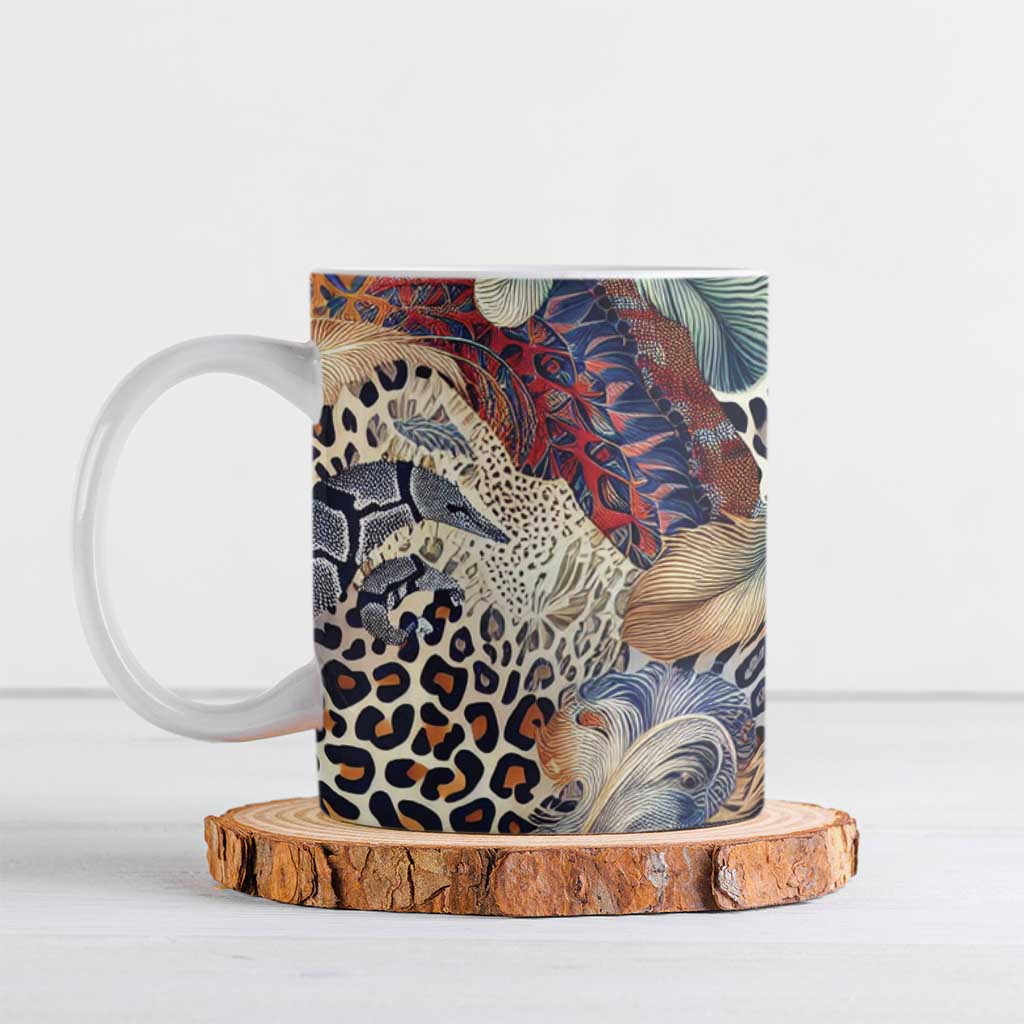 Wild Animal Skins Ceramic Mug Unique Leopard Zebra And Snake Patterns - Wonder Print Shop