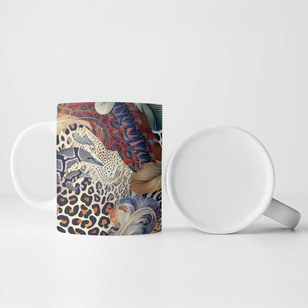 Wild Animal Skins Ceramic Mug Unique Leopard Zebra And Snake Patterns - Wonder Print Shop
