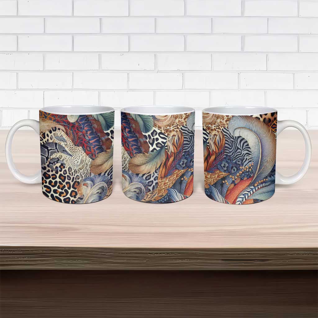 Wild Animal Skins Ceramic Mug Unique Leopard Zebra And Snake Patterns - Wonder Print Shop