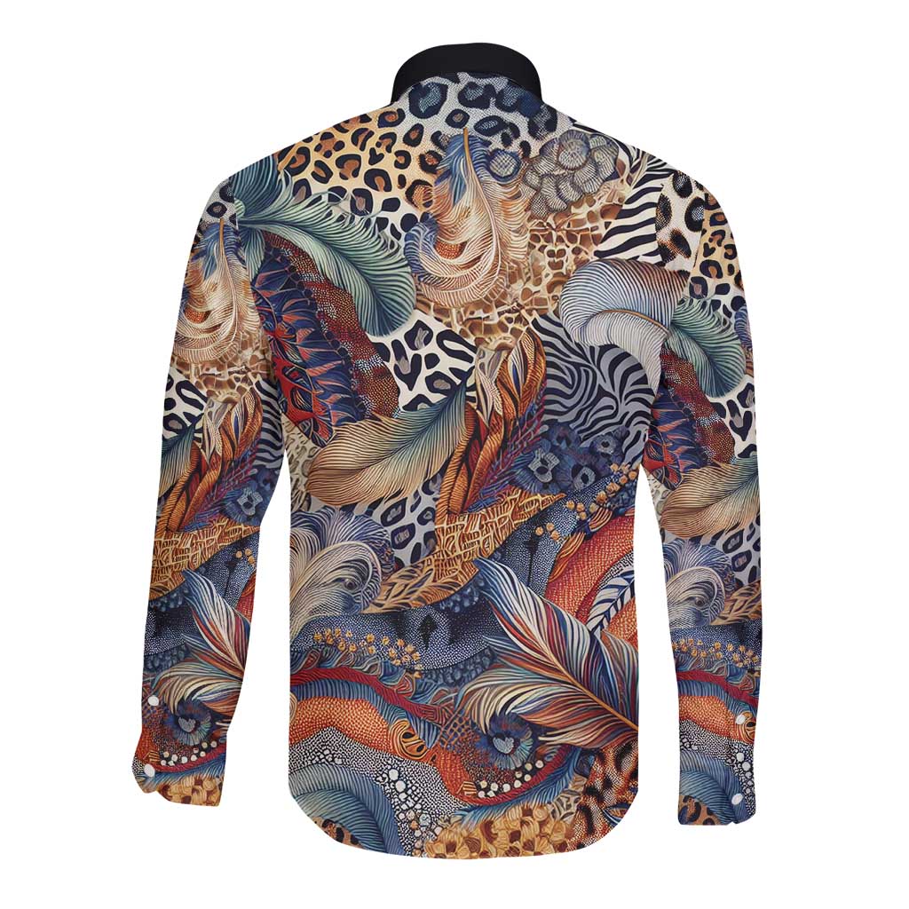 Wild Animal Skins Long Sleeve Button Shirt Unique Leopard Zebra And Snake Patterns - Wonder Print Shop