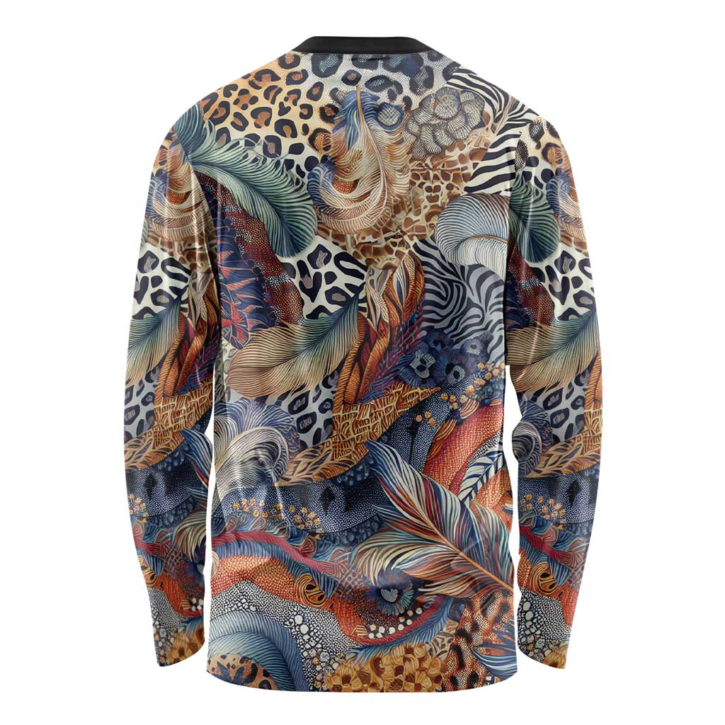 Wild Animal Skins Long Sleeve Shirt Unique Leopard Zebra And Snake Patterns - Wonder Print Shop