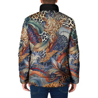 Wild Animal Skins Padded Jacket Unique Leopard Zebra And Snake Patterns - Wonder Print Shop