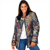 Wild Animal Skins Padded Jacket Unique Leopard Zebra And Snake Patterns - Wonder Print Shop