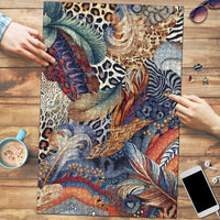 Wild Animal Skins Puzzle Unique Leopard Zebra And Snake Patterns - Wonder Print Shop