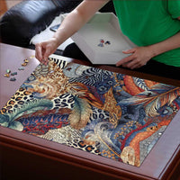 Wild Animal Skins Puzzle Unique Leopard Zebra And Snake Patterns - Wonder Print Shop