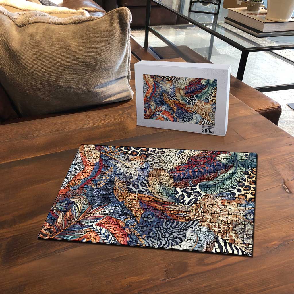 Wild Animal Skins Puzzle Unique Leopard Zebra And Snake Patterns - Wonder Print Shop