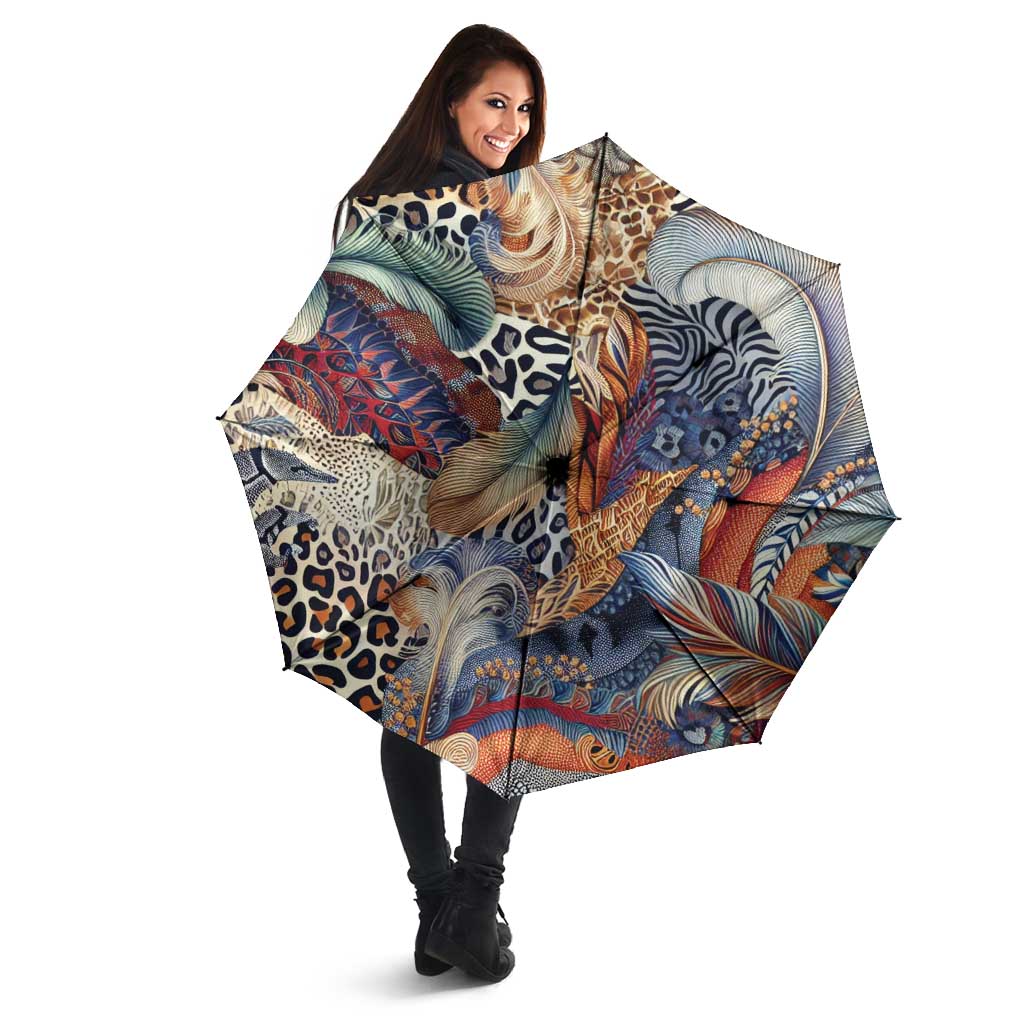 Wild Animal Skins Umbrella Unique Leopard Zebra And Snake Patterns - Wonder Print Shop