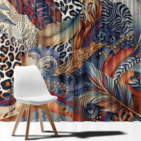 Wild Animal Skins Window Curtain Unique Leopard Zebra And Snake Patterns - Wonder Print Shop
