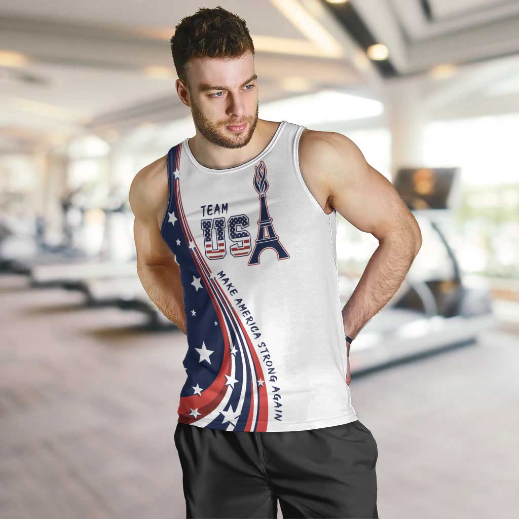 Personalized USA Make America Strong Again Men Tank Top Go Paris 2024 - Wonder Print Shop