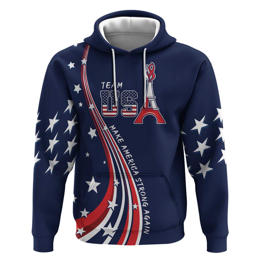 Personalized USA One For All Hoodie Go Paris 2024 - Wonder Print Shop