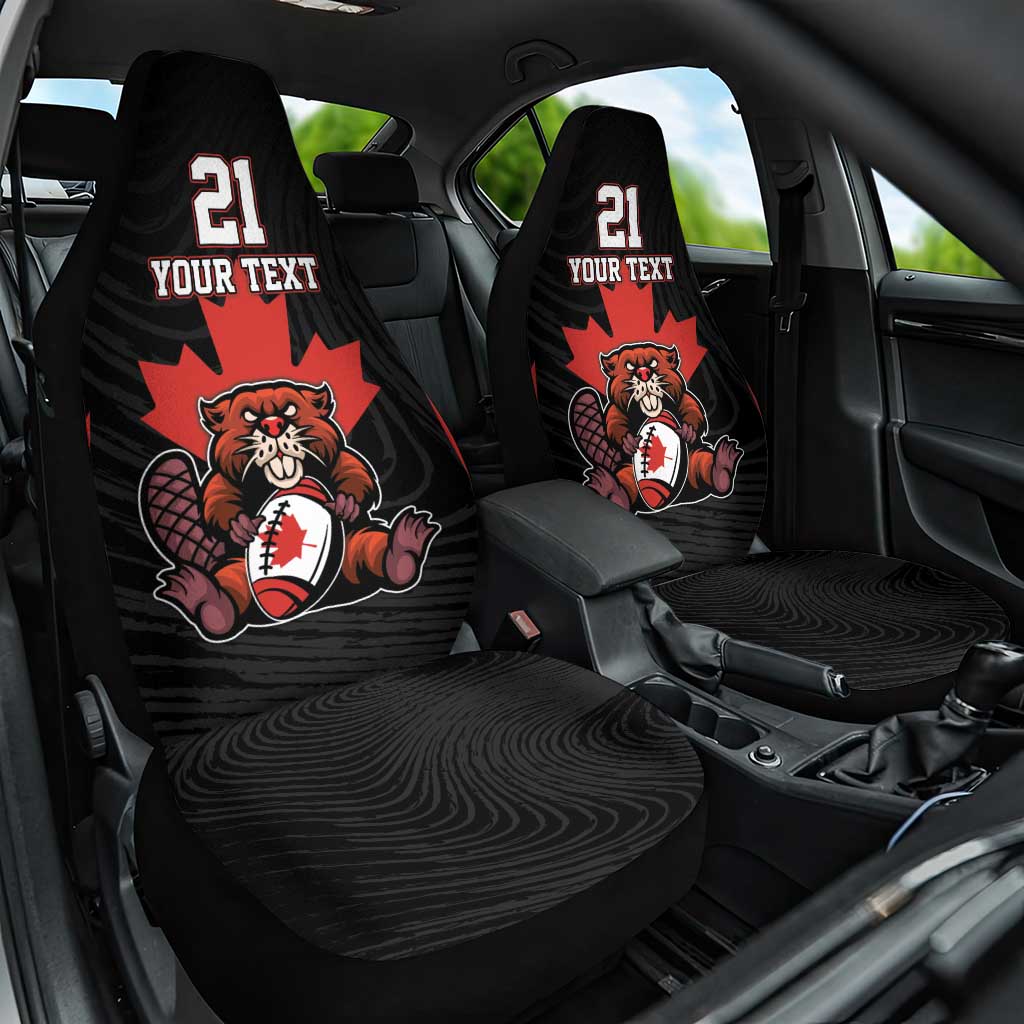 Custom Canada Rugby Pacific Car Seat Cover Beaver and Maple Leaf LT9 - Wonder Print Shop