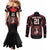 Custom Canada Rugby Pacific Couples Matching Mermaid Dress and Long Sleeve Button Shirt Beaver and Maple Leaf