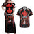 Custom Canada Rugby Pacific Couples Matching Off Shoulder Maxi Dress and Hawaiian Shirt Beaver and Maple Leaf LT9 - Wonder Print Shop