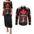 Custom Canada Rugby Pacific Couples Matching Puletasi and Long Sleeve Button Shirt Beaver and Maple Leaf LT9 - Wonder Print Shop