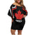 Custom Canada Rugby Pacific Family Matching Off Shoulder Short Dress and Hawaiian Shirt Beaver and Maple Leaf LT9 - Wonder Print Shop