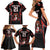 Custom Canada Rugby Pacific Family Matching Short Sleeve Bodycon Dress and Hawaiian Shirt Beaver and Maple Leaf - Wonder Print Shop