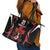 Custom Canada Rugby Pacific Leather Tote Bag Beaver and Maple Leaf