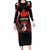 Custom Canada Rugby Pacific Long Sleeve Bodycon Dress Beaver and Maple Leaf - Wonder Print Shop