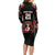 Custom Canada Rugby Pacific Long Sleeve Bodycon Dress Beaver and Maple Leaf - Wonder Print Shop