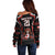 Custom Canada Rugby Pacific Off Shoulder Sweater Beaver and Maple Leaf - Wonder Print Shop