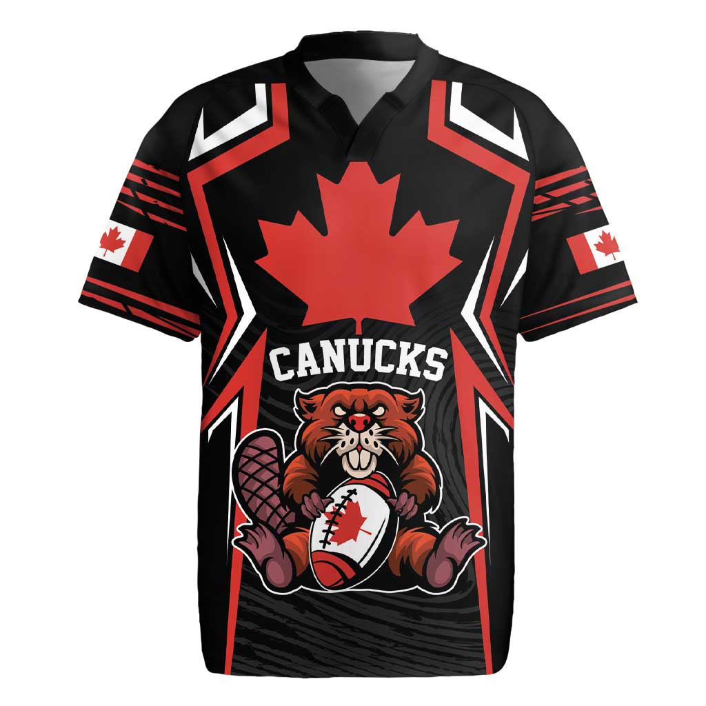 Custom Canada Rugby Pacific Rugby Jersey Beaver and Maple Leaf