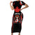 Custom Canada Rugby Pacific Short Sleeve Bodycon Dress Beaver and Maple Leaf