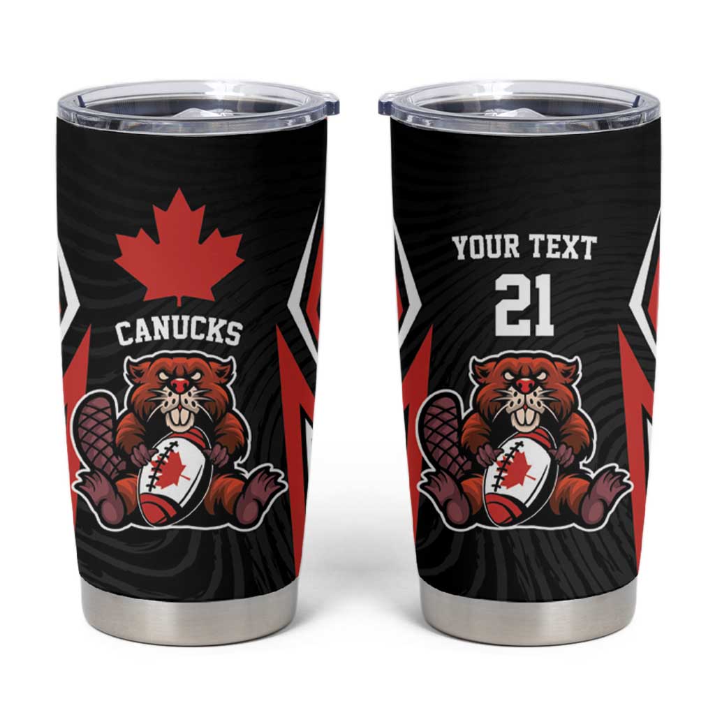 Custom Canada Rugby Pacific Tumbler Cup Beaver and Maple Leaf